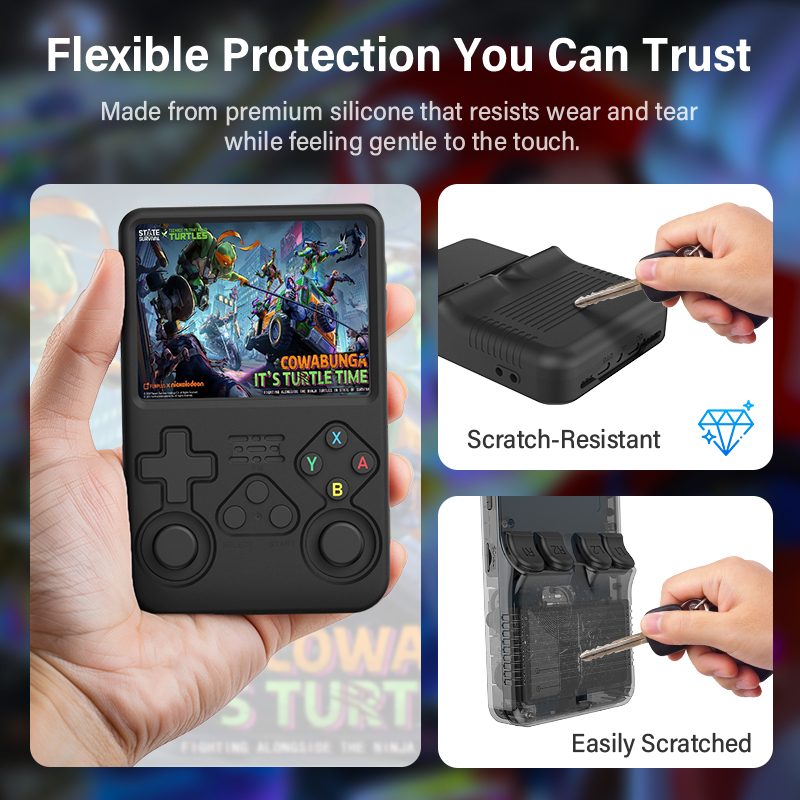 R36S용 보호 케이스, 실리콘 소재, 부드러운 360 - Retro Handheld Game Console R36S 리뷰 및 가격