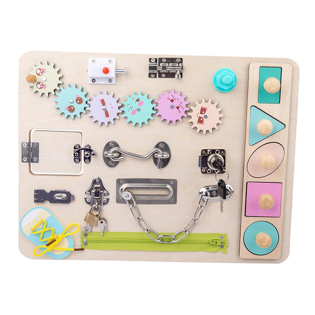 4~6세 어린이를 위한 나무 소재의 휴대용 활동 보드, - Montessori Wooden Busy Board Toddler 리뷰 및 가격