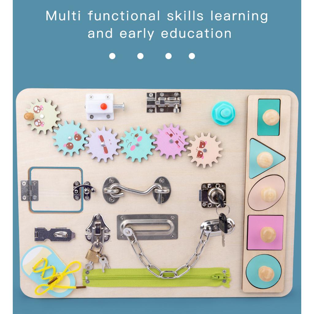 4~6세 어린이를 위한 나무 소재의 휴대용 활동 보드, - Montessori Wooden Busy Board Toddler 리뷰 및 가격