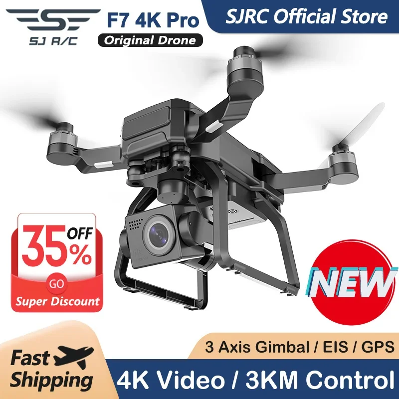 SJRC F7 4K 프로 카메라 드론, FPV 3km, - Fpv Brushless Rc Drone 4K 리뷰 및 가격