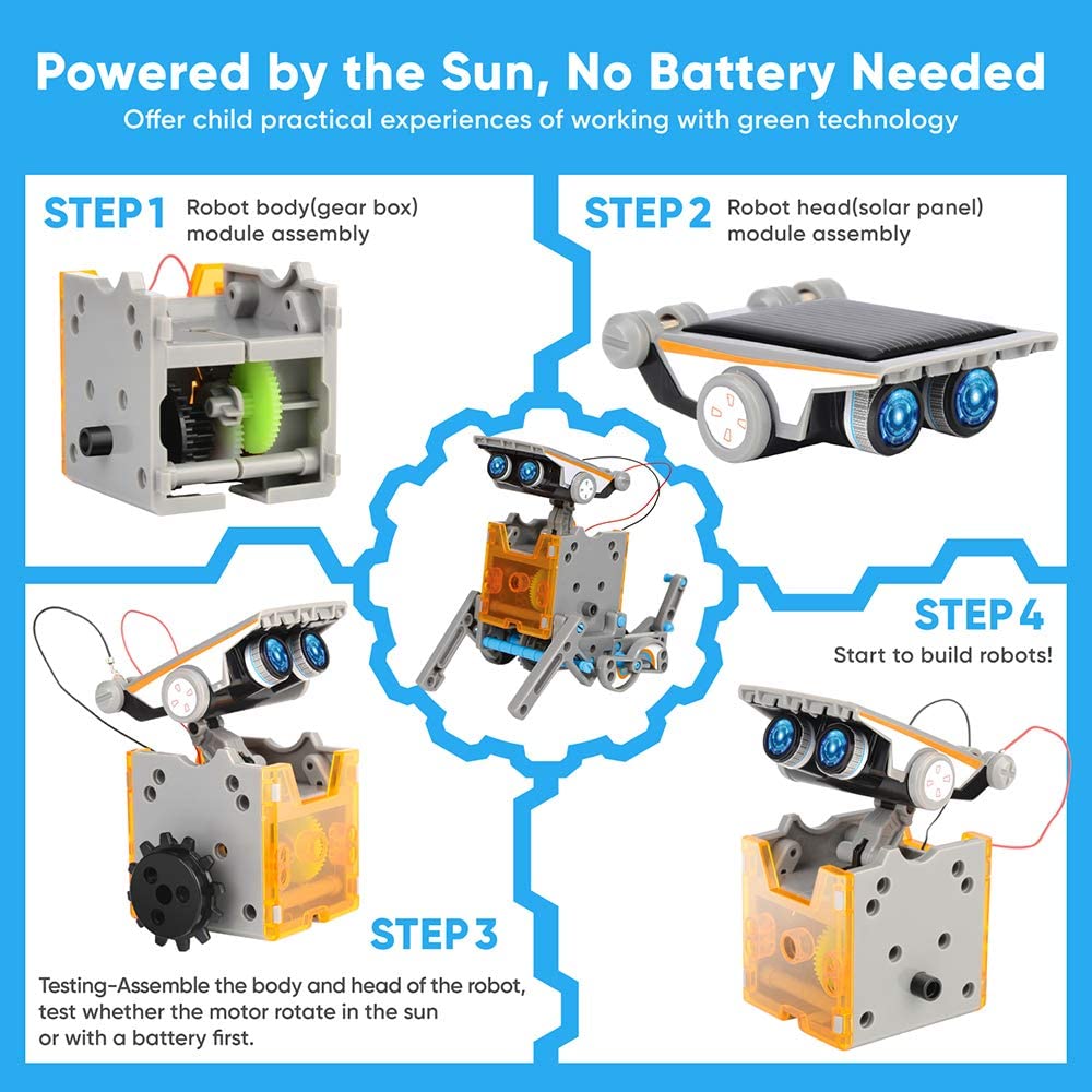 STEM 13-in-1 교육용 태양열 로봇 장난감 DI - Stem Solar Robot Kit For Kids 리뷰 및 가격