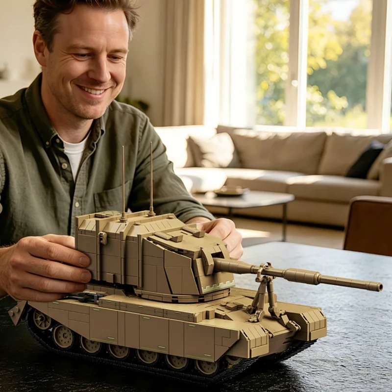 2080피스 영국 FV4005 중전차포 12GO 970 - Lego Compatible Military Tank 리뷰 및 가격